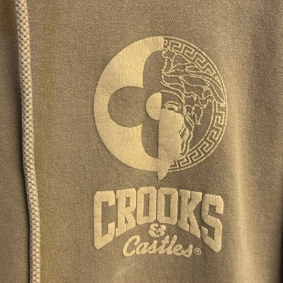Crooks & Castles Hoodie Sweatshirt Mens Medium Brown - Picture 4 of 10